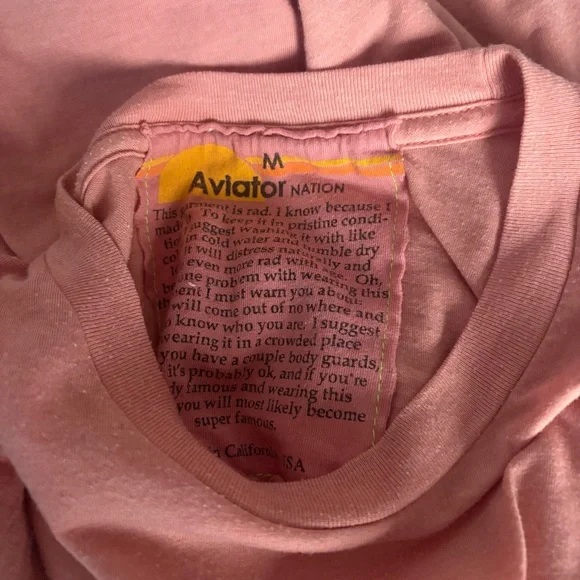 Aviator Nation tiger print boyfriend Tee, Sz Medium - Picture 3 of 3